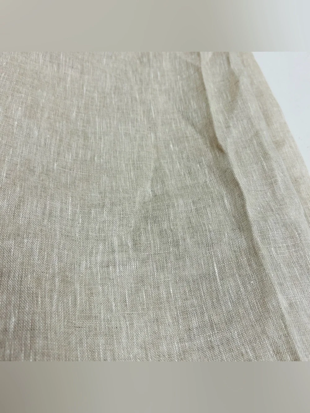 QUINCE Set Of 2 48x96 European Linen Sheer Curtains Flax 9360